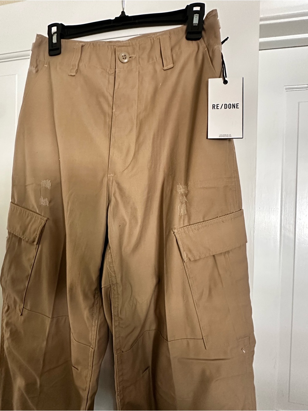 Re/Done Khaki Tan Cargo Pants